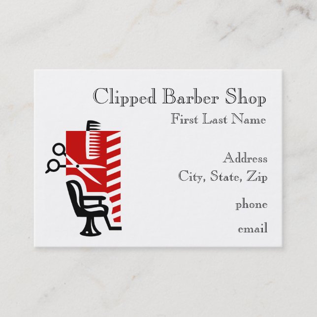 Barber Shop Business Cards (Front)