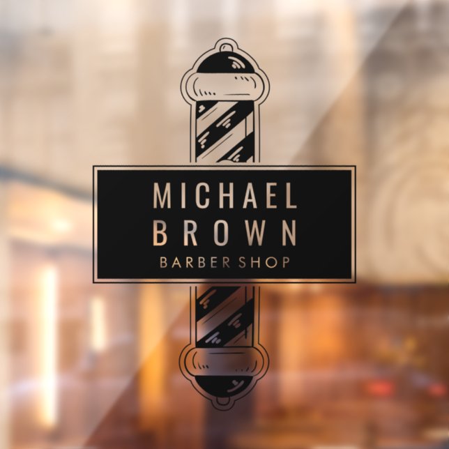Barber Shop business pole logo Window Cling (Sheet 2)