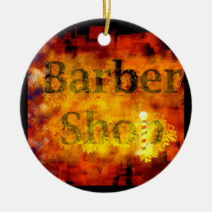 Barber Shop Ceramic Tree Decoration