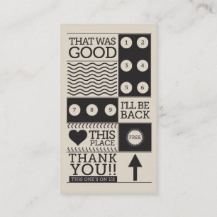 Barber Shop Customer loyalty business card