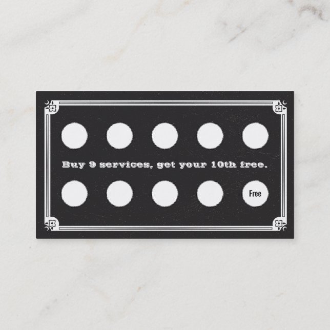 Barber Shop Customer loyalty business card (Back)