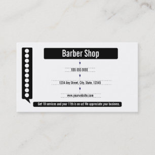 Barber Shop Customer loyalty business card