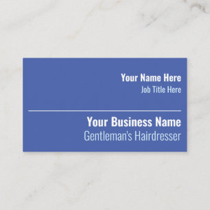 Barber Shop Gentlemans Hairdressing Business Card