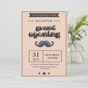 Barber Shop grand opening invitation