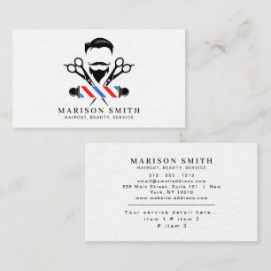 Barber Shop Hair Stylist  Business Card