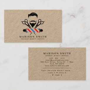 Barber Shop Hair Stylist  Business Card