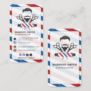 Barber Shop Hair Stylist Professional Barbershop Business Card