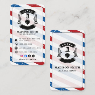 Barber Shop Hair Stylist Professional Barbershop Business Card