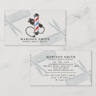 Barber Shop Hair Stylist Professional Barbershop Business Card