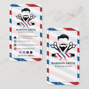 Barber Shop Hair Stylist Professional Barbershop Business Card