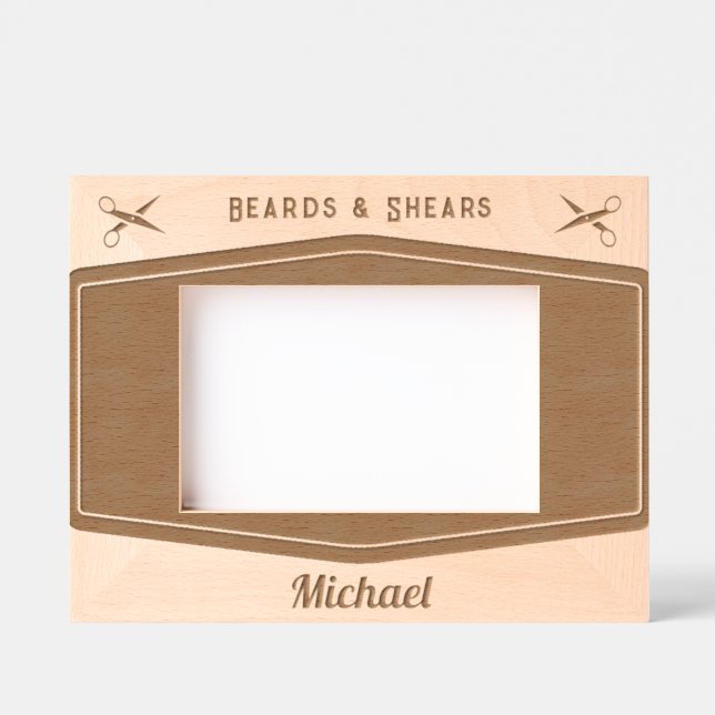 Barber Shop Hair Stylist Professional Barbershop Etched Frames (Front)