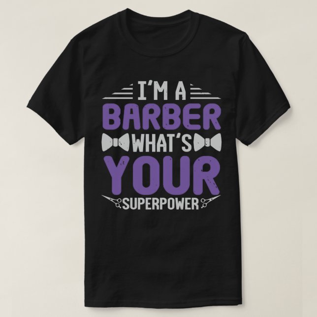Barber Shop Haircut beard Hairdresser Gift 8 T-Shirt (Design Front)