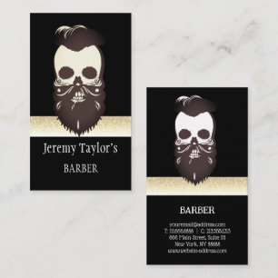 Barber Shop Hairdresser , Gold Barbershop  Business Card