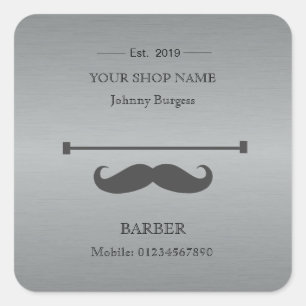 Barber Shop Hairdresser Hipster Professional Square Sticker