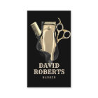 Barber Shop Hairdresser Modern Gold Barbershop