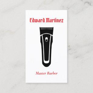 Barber Shop Hairdresser, Modern Hair Clipper Business Card