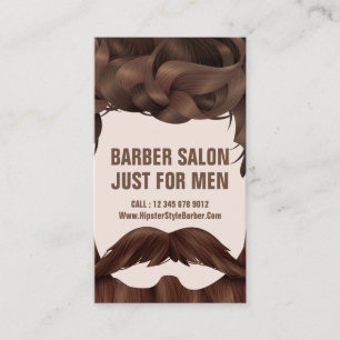 Barber Shop Hipster hair beard moustache for men Business Card