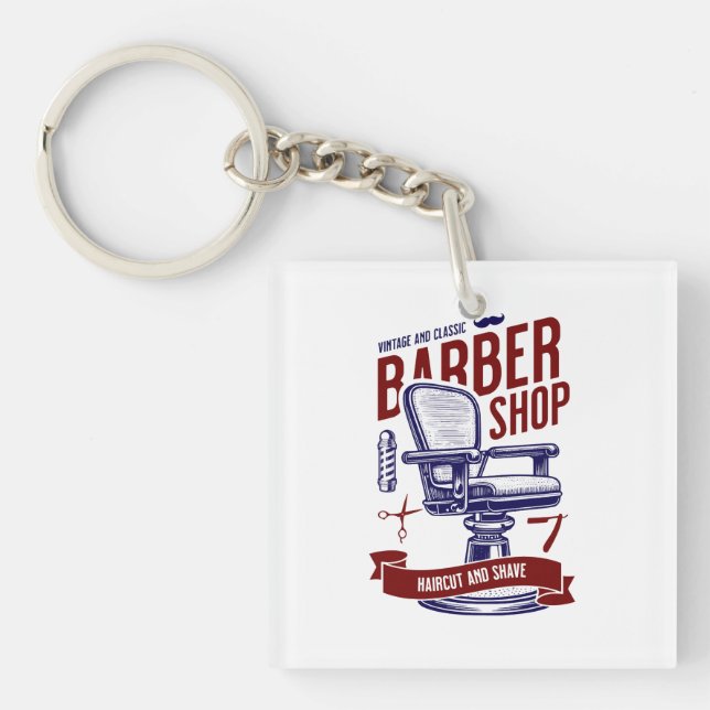 Barber Shop Key Ring (Front)