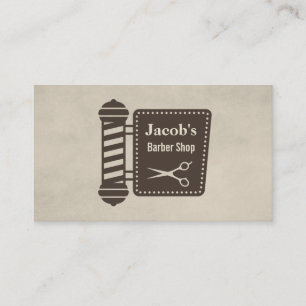 Barber Shop Light Scissors Icon Business Cards