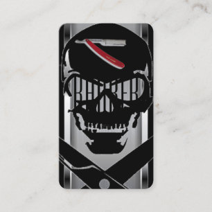 Barber shop logo / skull business card