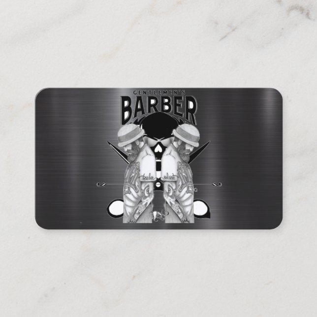 Barber shop logo / skull business card (Front)