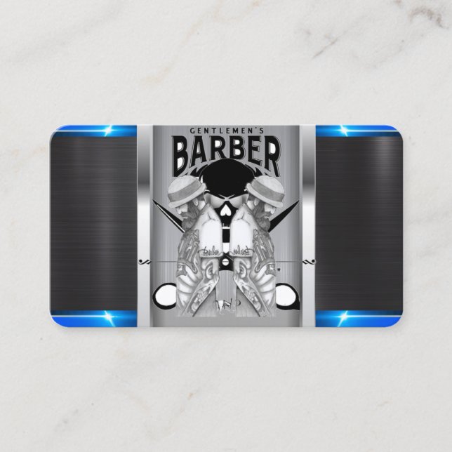 Barber shop logo / skull business card (Front)