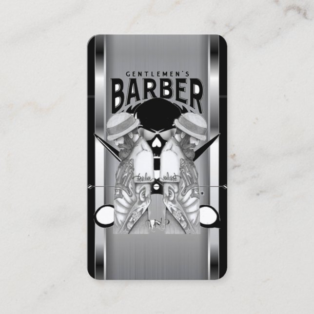 Barber shop logo / skull business card (Front)