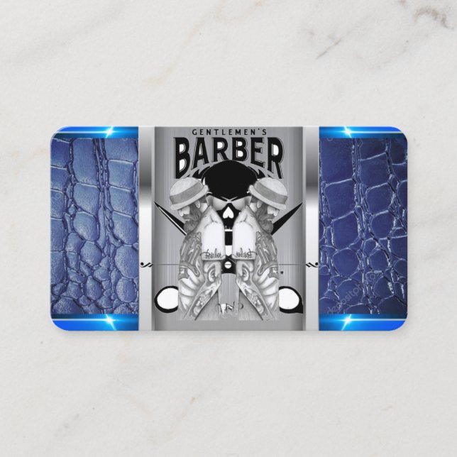 Barber shop logo / skull business card (Front)