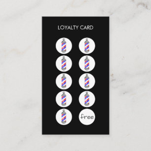 Barber Shop Loyalty Punch Card