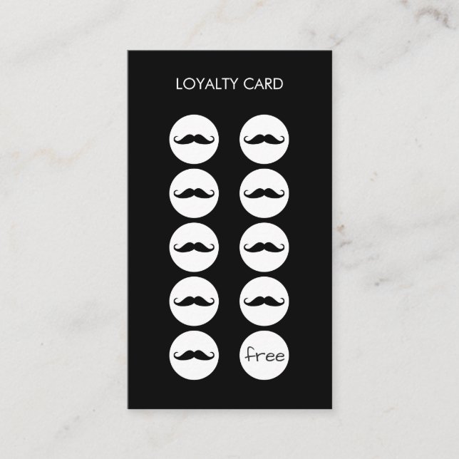 Barber Shop Loyalty Punch Card (Front)
