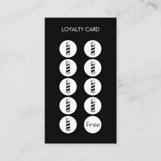 Barber Shop Loyalty Punch Card