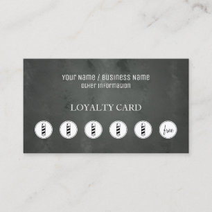 Barber Shop Loyalty Punch Card