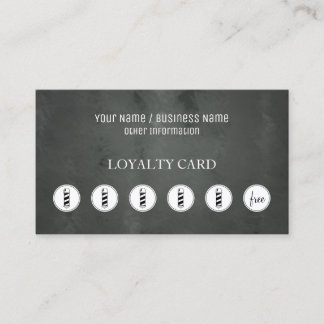Barber Shop Loyalty Punch Card