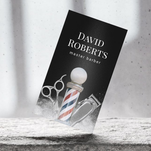 Barber Shop Master Barber Professional Barbershop Business Card (Creator Uploaded)