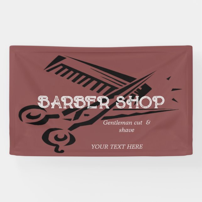 barber shop modern haircut scissor hairdresser  banner (Horizontal)