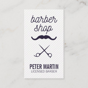 Barber Shop   Moustache   Shave and Haircut Business Card