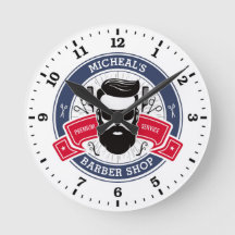 Barber Shop Personalised Wall Clock