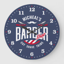 Barber Shop Personalised Wall Clock