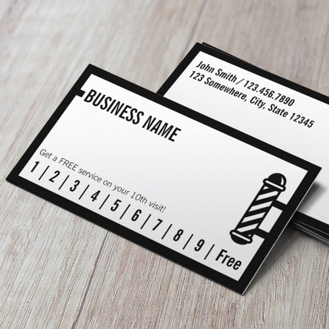 Barber Shop Plain Minimalist Loyalty Punch (Creator Uploaded)