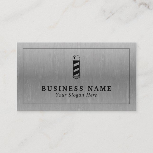 Barber Shop Pole Business Card (Front)