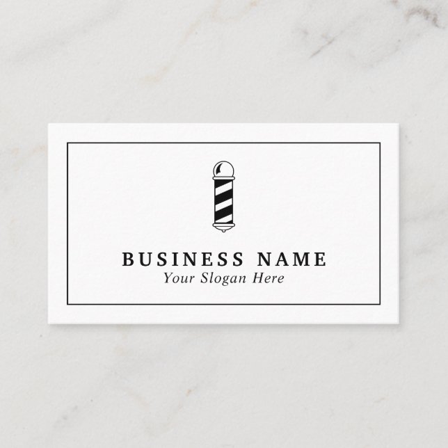 Barber Shop Pole Business Card (Front)
