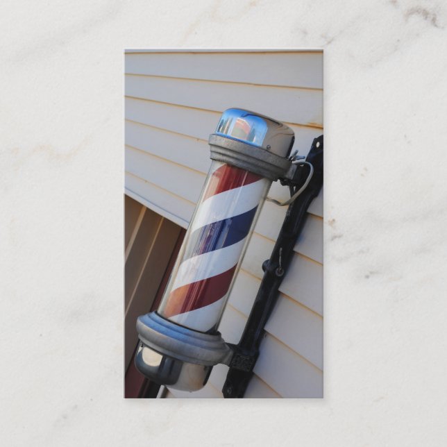 Barber Shop Pole Business Cards (Front)