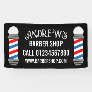 Barber shop pole hair salon business custom banner