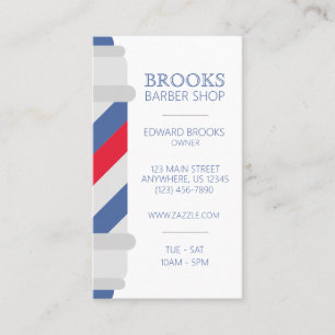 Barber Shop Pole Salon Hairdresser Business Cards