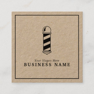 Barber Shop Pole Square Business Card