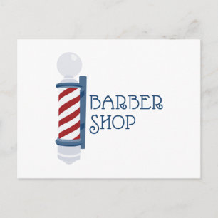 Barber Shop Postcard