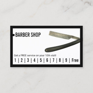 Barber Shop Razor Men's Hair Loyalty Punch
