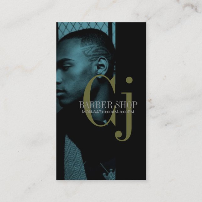 Barber Shop, Salon Business Card (Front)