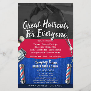 Barber Shop & Salon Customisable Coupon Template F Flyer