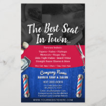 Barber Shop & Salon Customisable Coupon Template